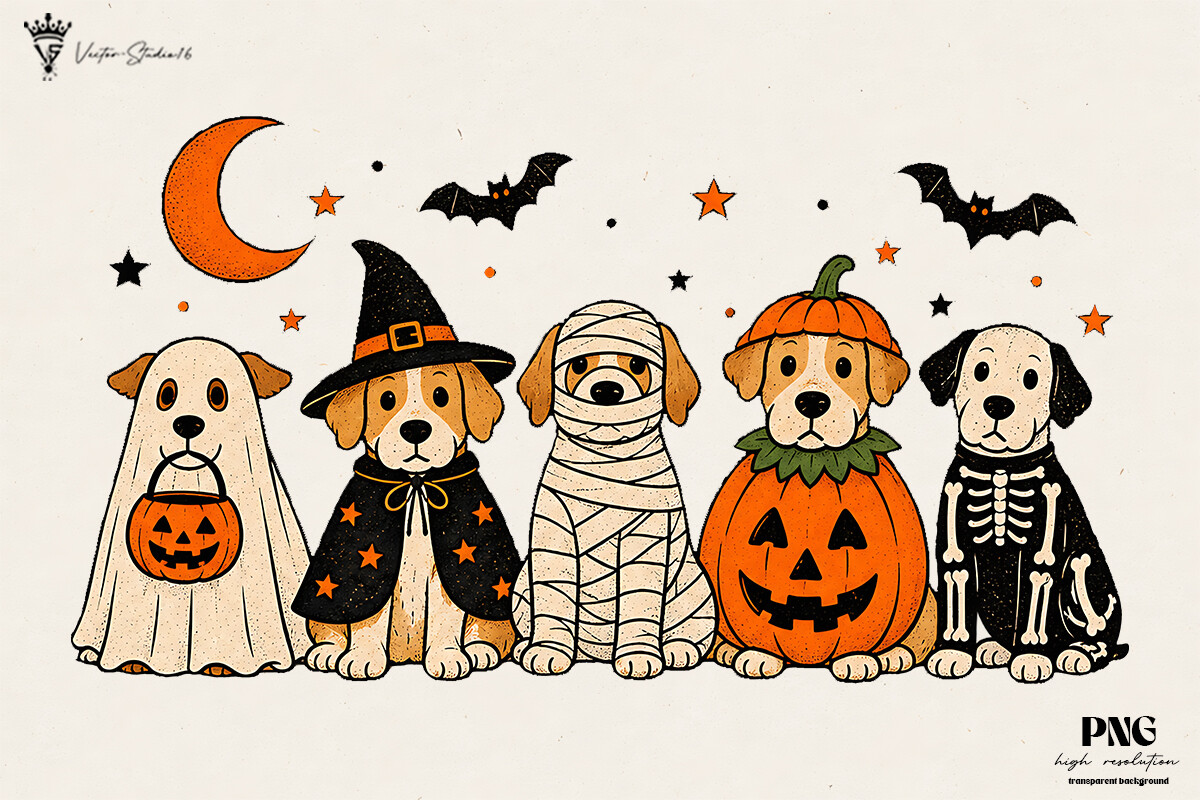 Halloween Dogs PNG Sublimation