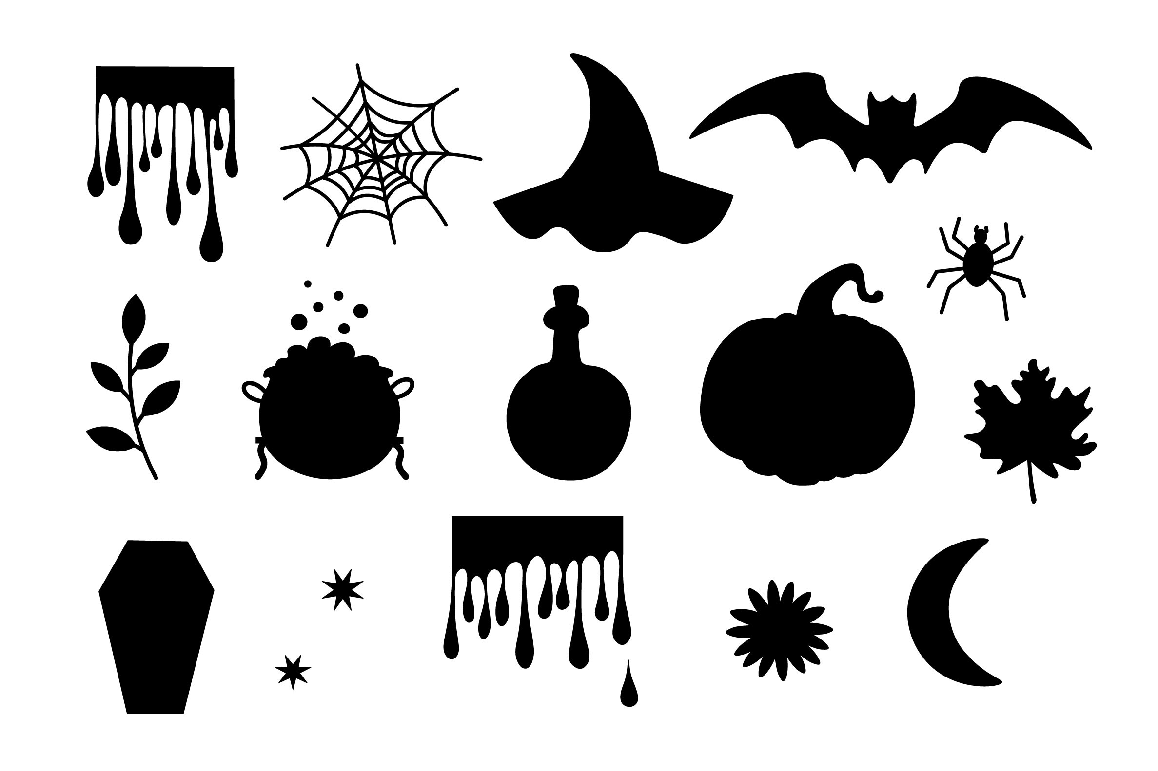 Halloween Silhouettes, Spooky Set
