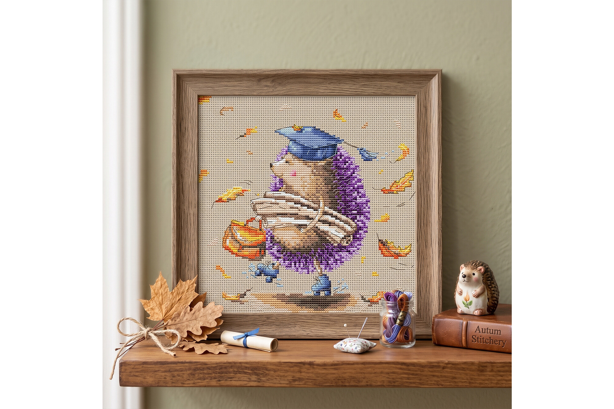 Hedgehog Student Autumn Fall