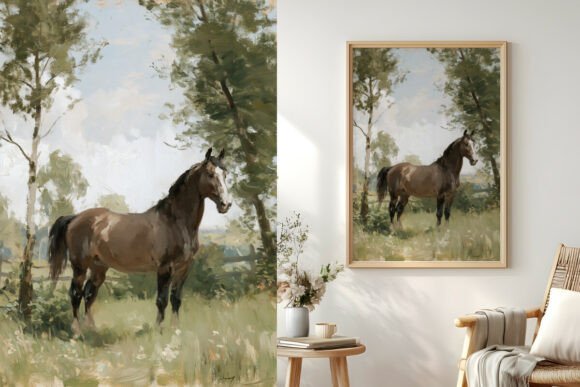 Horse Oil Painting, Contemporary Art