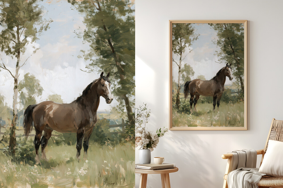 Horse Oil Painting, Contemporary Art
