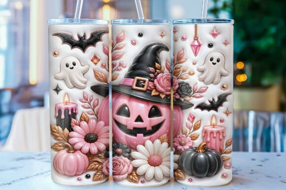 Inflated Witch Pumpkin Halloween Tumbler