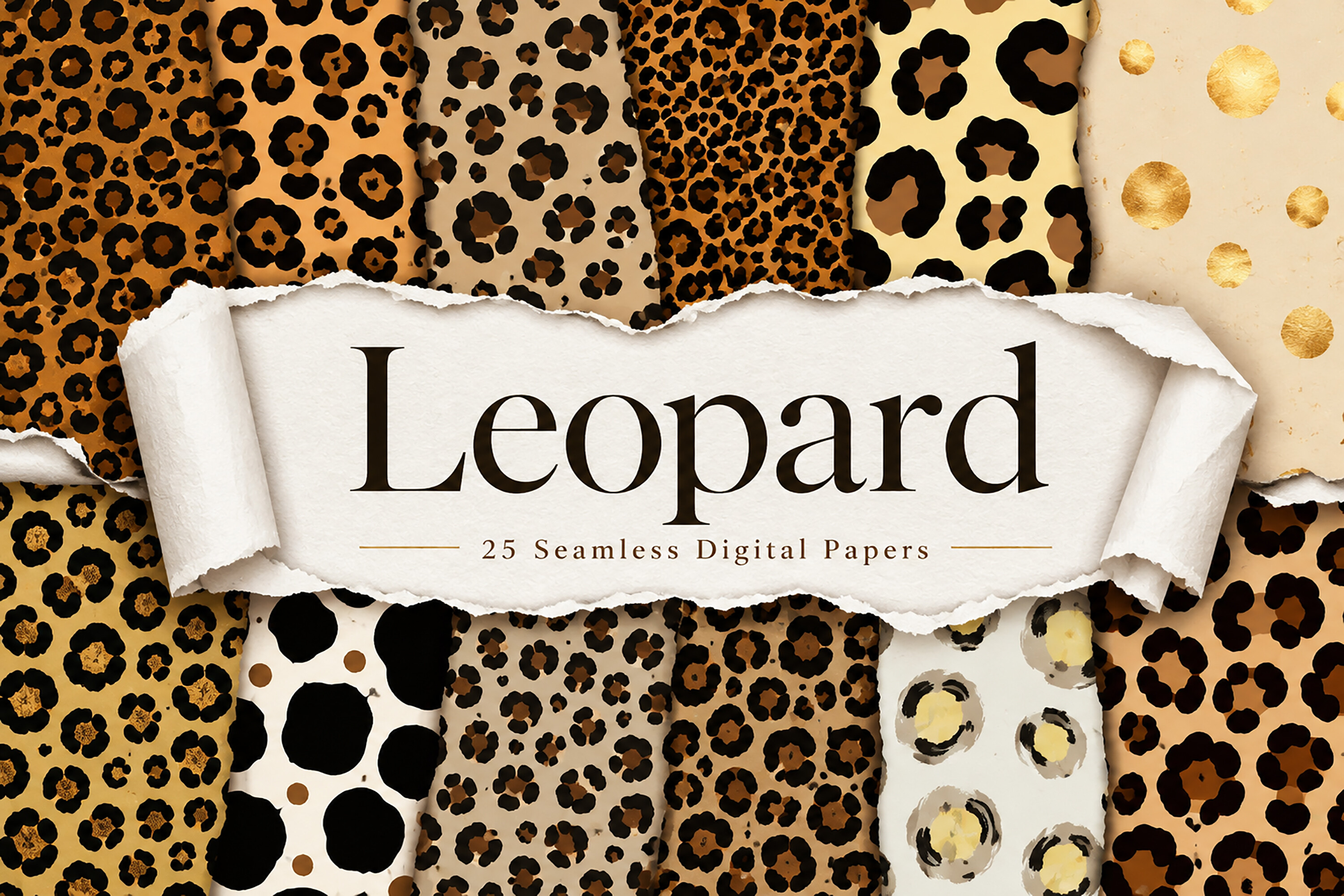 Leopard Pattern Digital Paper