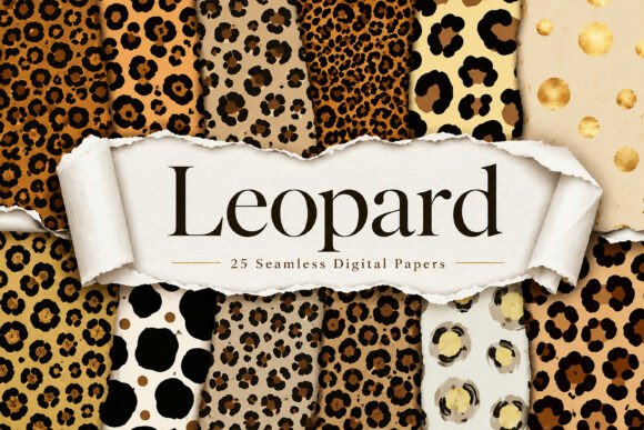 Leopard Pattern Digital Paper Graphic Patterns By BILLI