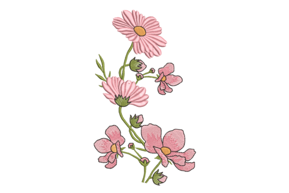 Pink Wildflower Vertical Floral