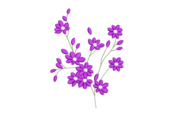 Purple Wildflower Spray Daisy Cluster