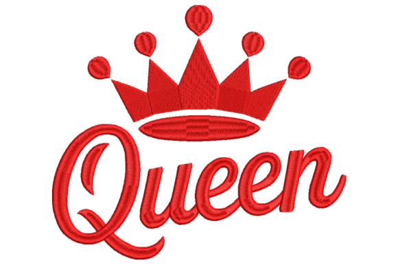 Queen Crown Embroidery Design