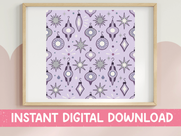 Retro Purple Ornaments Pattern