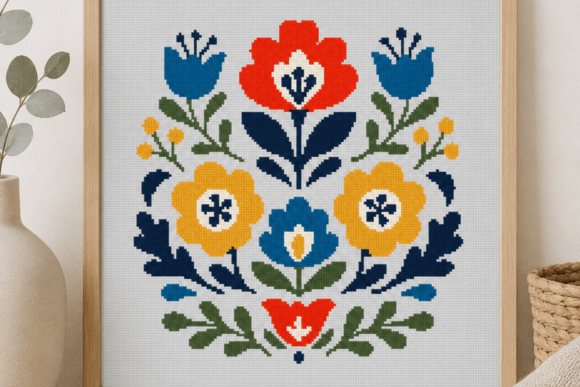 Scandinavian Floral Folk Stitch