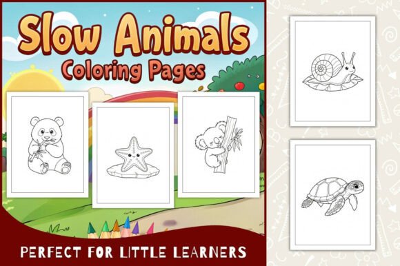 Slow Animals Coloring Pages for Kids