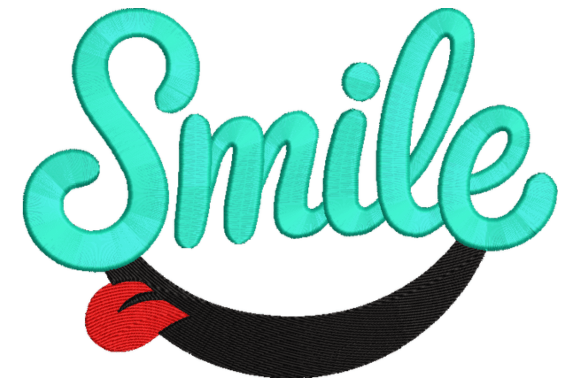 Smile Embroidery Design
