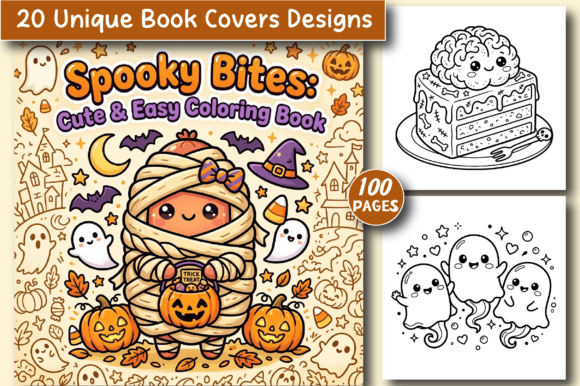 Spooky Bites: Cute & Easy Coloring Book