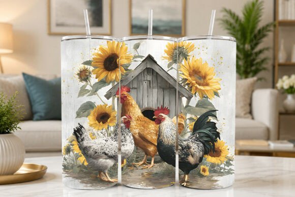 Sunflower Coop Chicken Tumbler