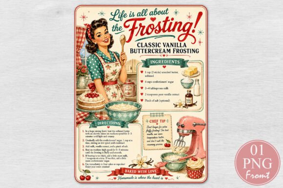 Vanilla Buttercream Frosting Recipe PNG