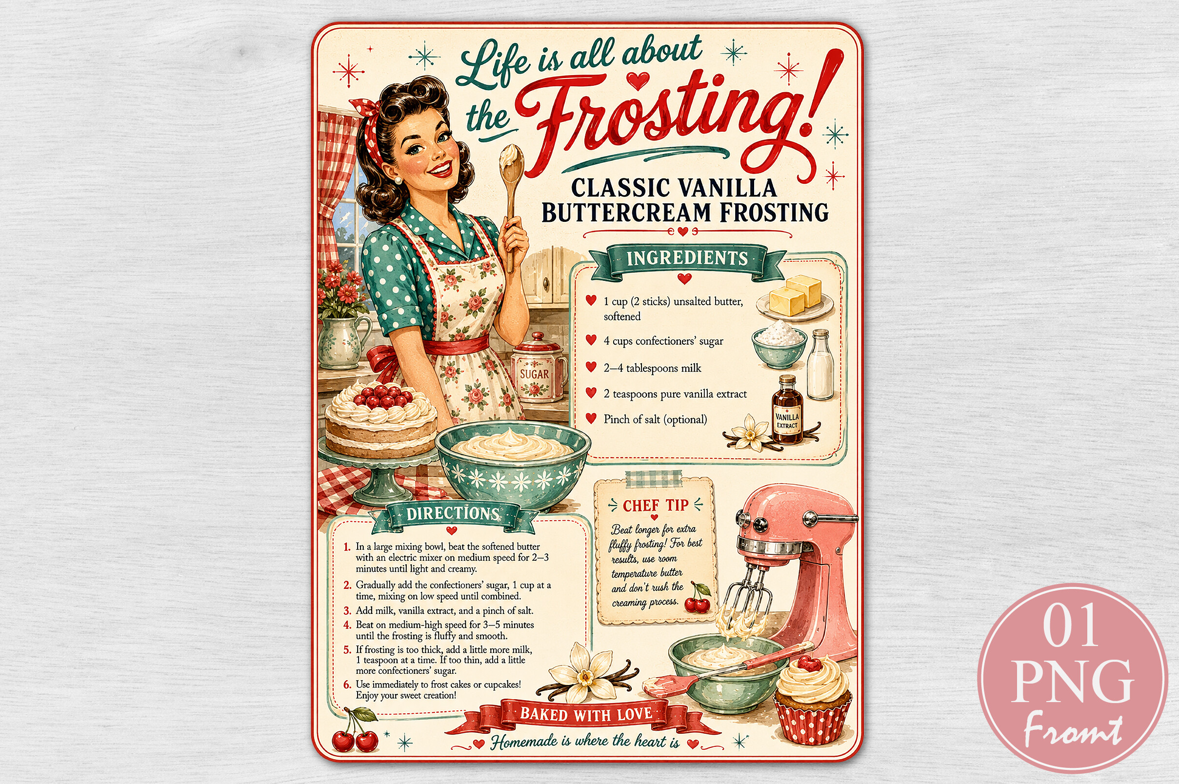 Vanilla Buttercream Frosting Recipe PNG