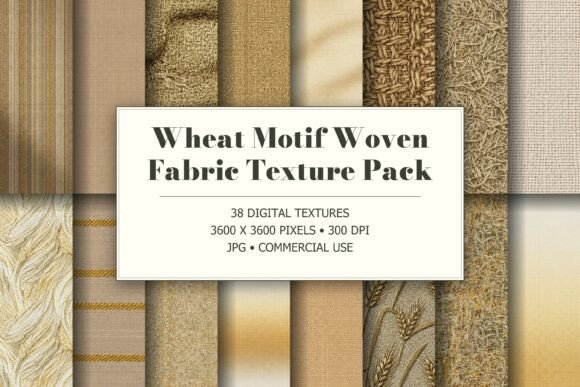 Wheat Motif Woven Fabric Texture Pack