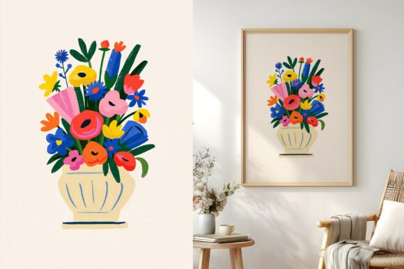 Wildflower Bouquet in Cream Vase