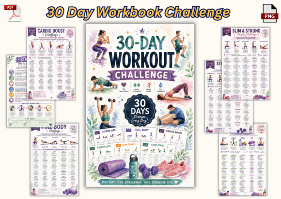 30-Day Workout Challenge Workbook