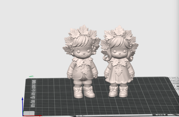 Autumn Mini Friends STL Set - Kawaii Fall Duo 3D Print Files - Image 2