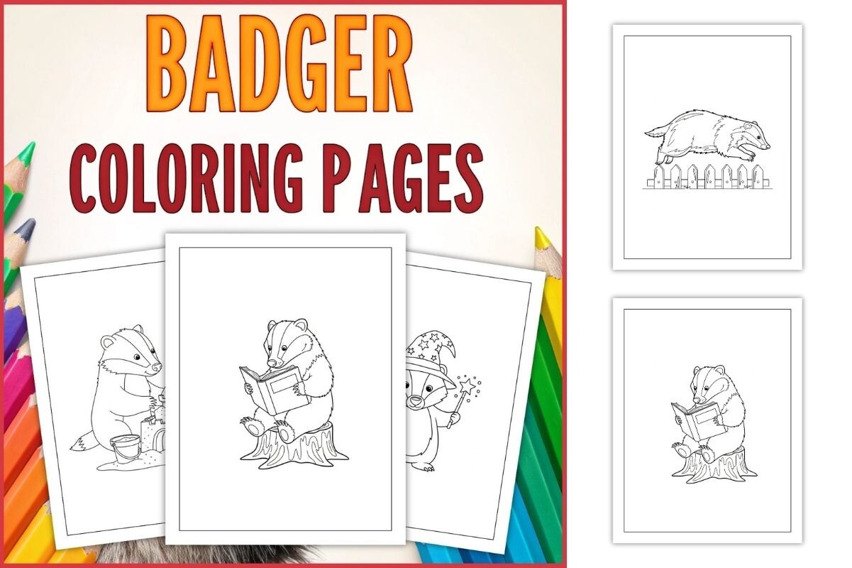 Badger Coloring Pages for Kids