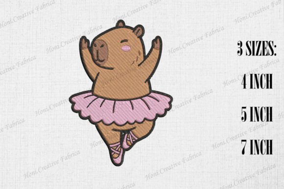 Ballerina Capybara in Pink Tutu