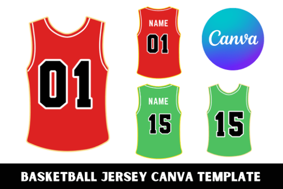 Basketball Jersey Canva Template