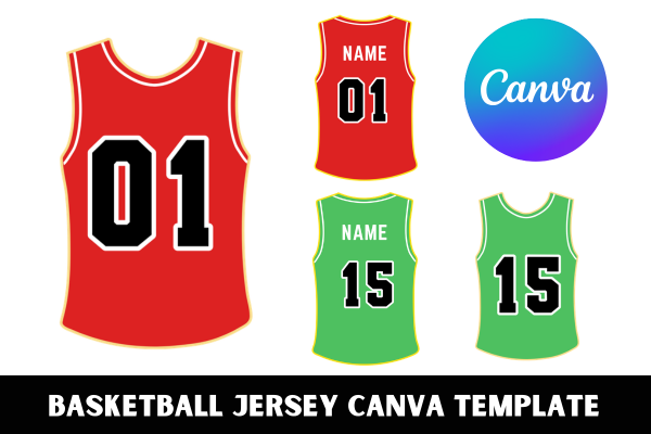 Basketball Jersey Canva Template