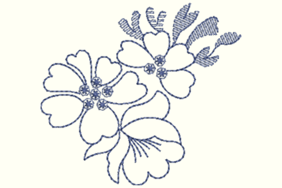 Beautiful Flower Embroidery Design