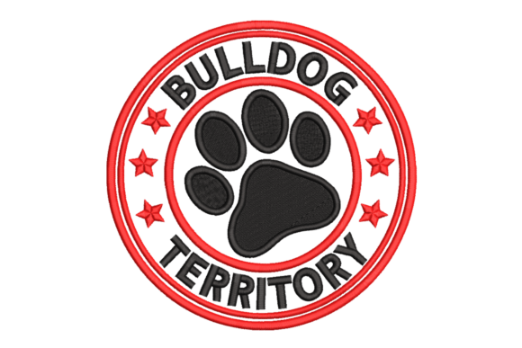 Bulldog Territory Paw Badge Logo
