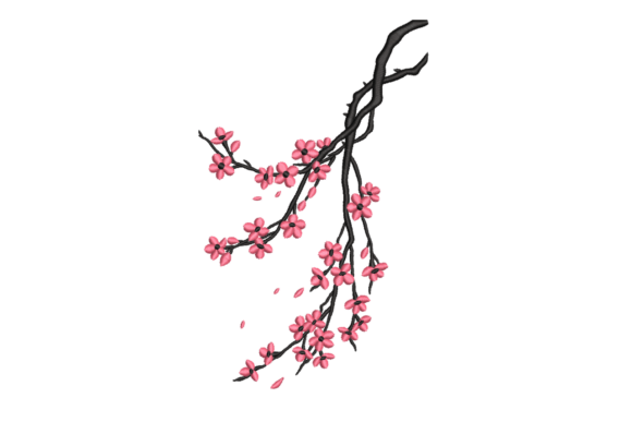 Cherry Blossom Branch Minimal Japanese