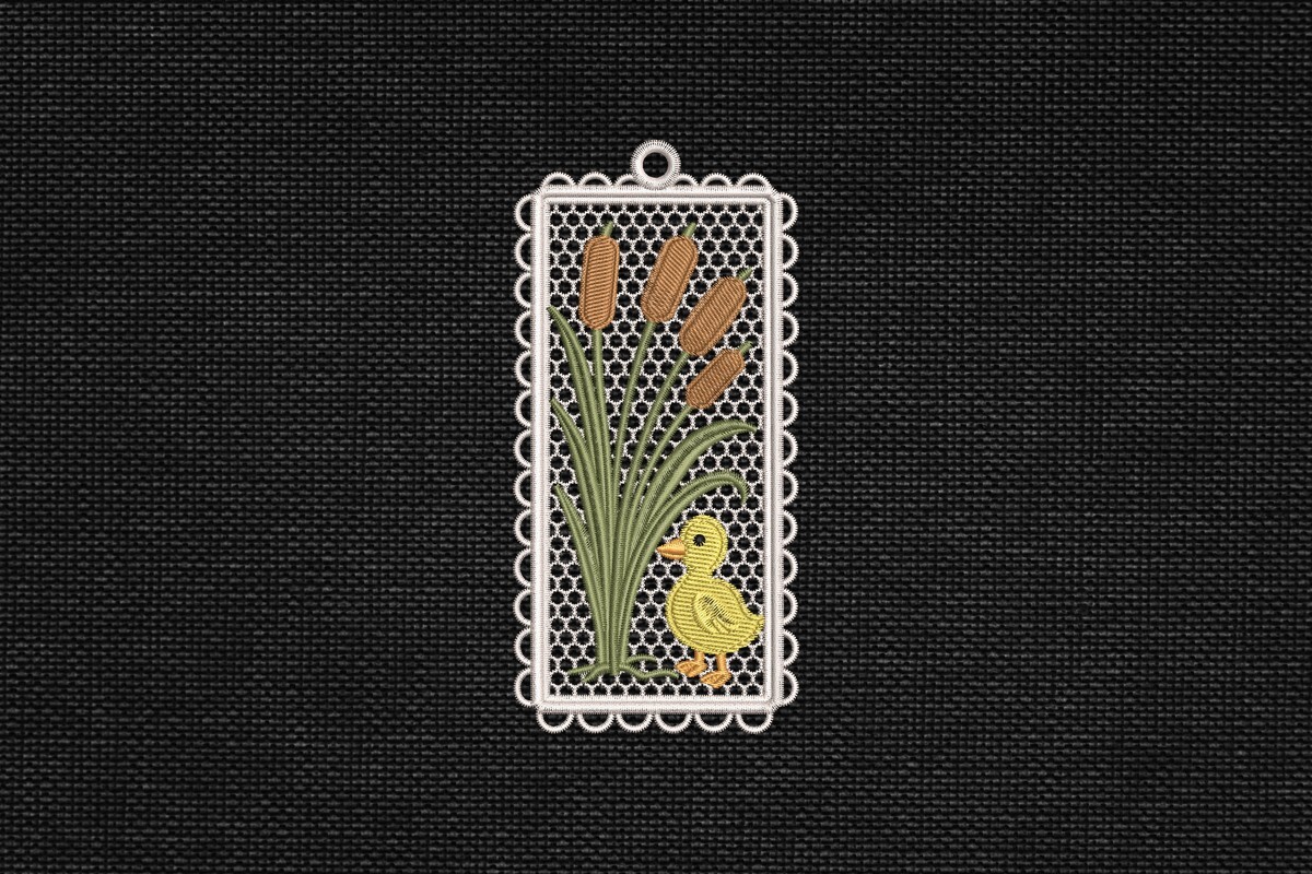 Chick and Cattails Free Standing Lace