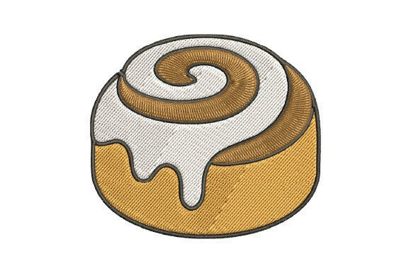 Cinnamon Roll Embroidery Design