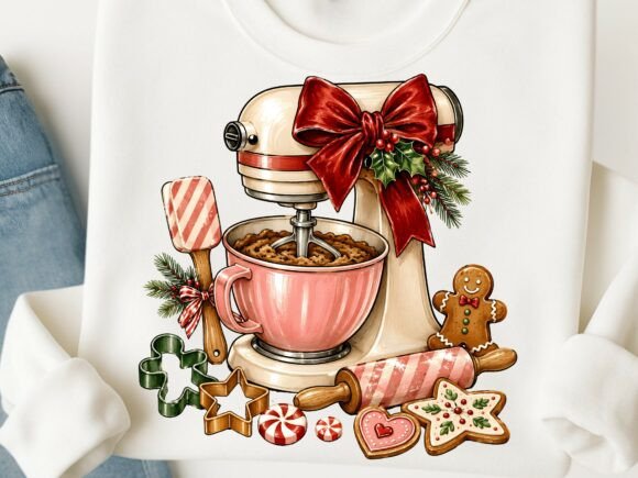 Coquette Christmas Baking PNG