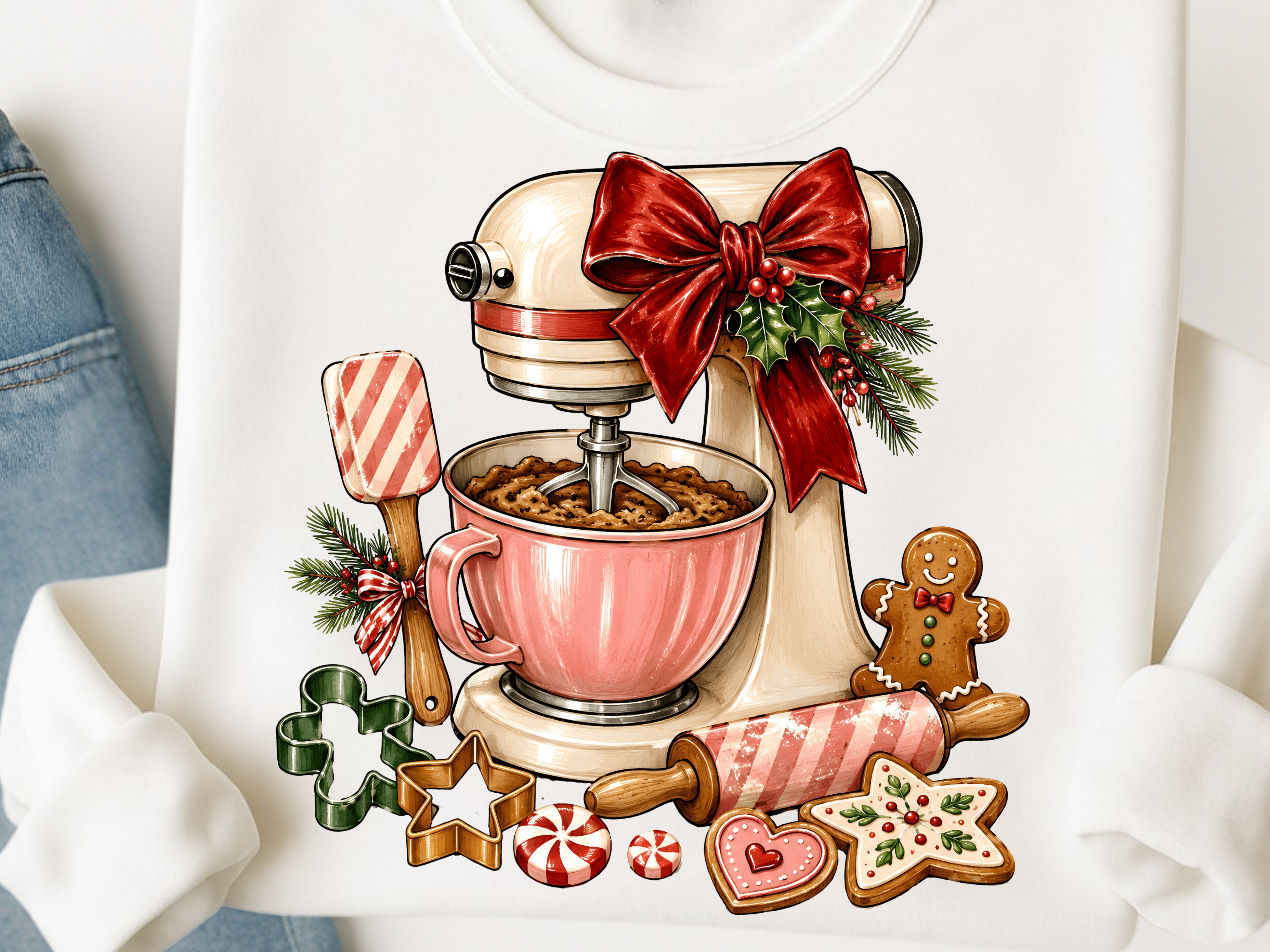 Coquette Christmas Baking PNG