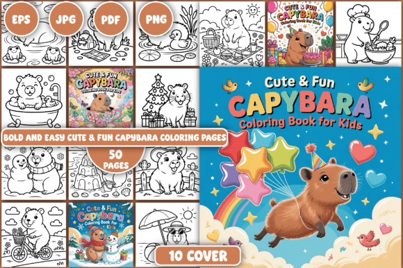 Cute & Fun Capybara Coloring Pages