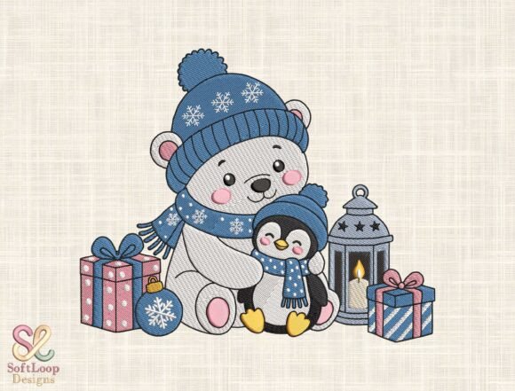 Cute Winter Embroidery Design