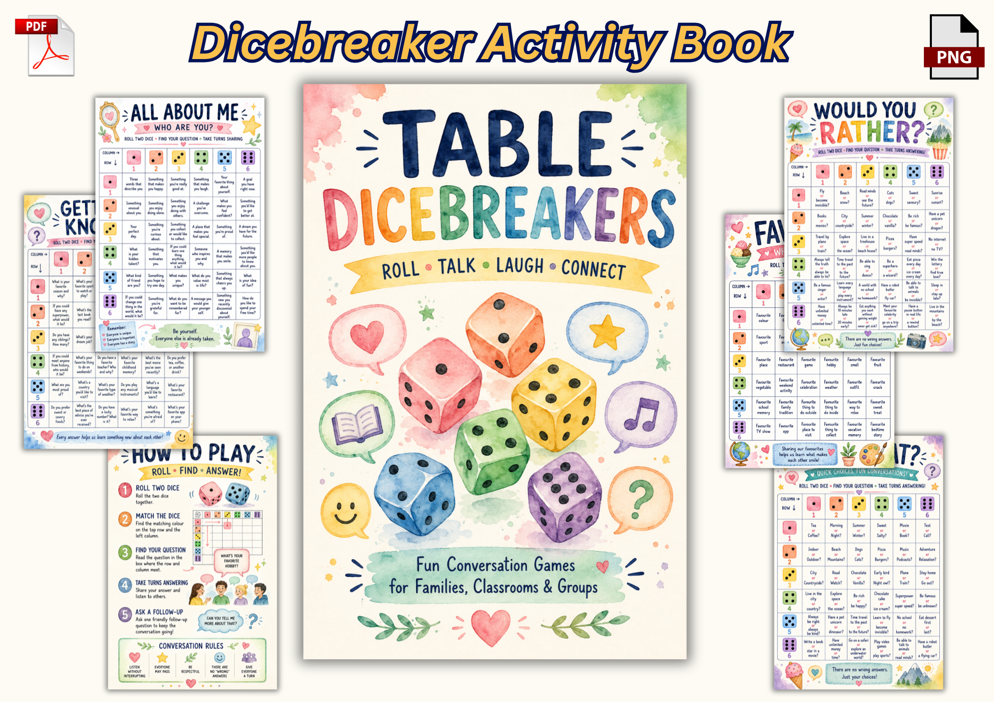 Dicebreaker Activity Book- Icebreaker