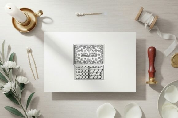 Diwali Sweets Box Coloring Page