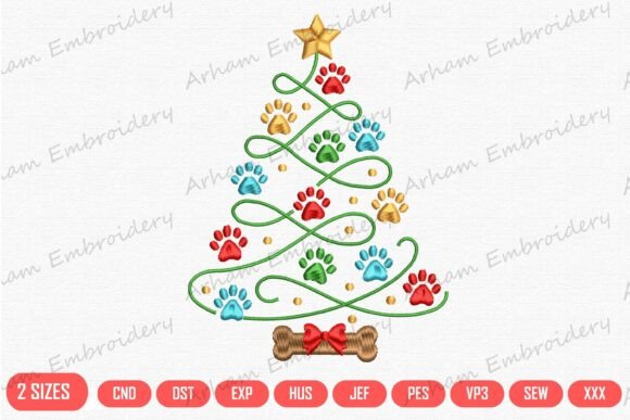 Dog Paw Christmas Tree