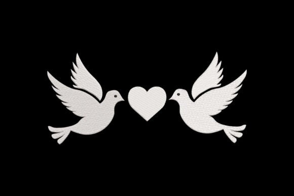Doves Holding Heart