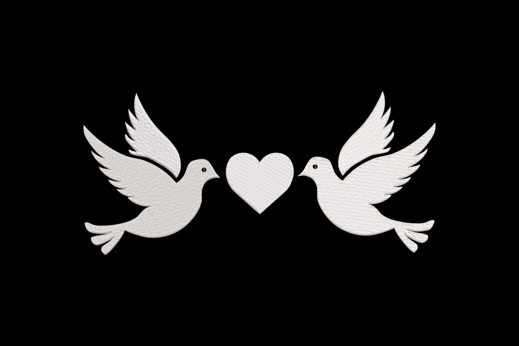Doves Holding Heart