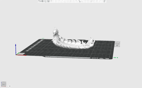 Elegant Feather Tray 3D Printed Decorative Organizer STL File - Image 2