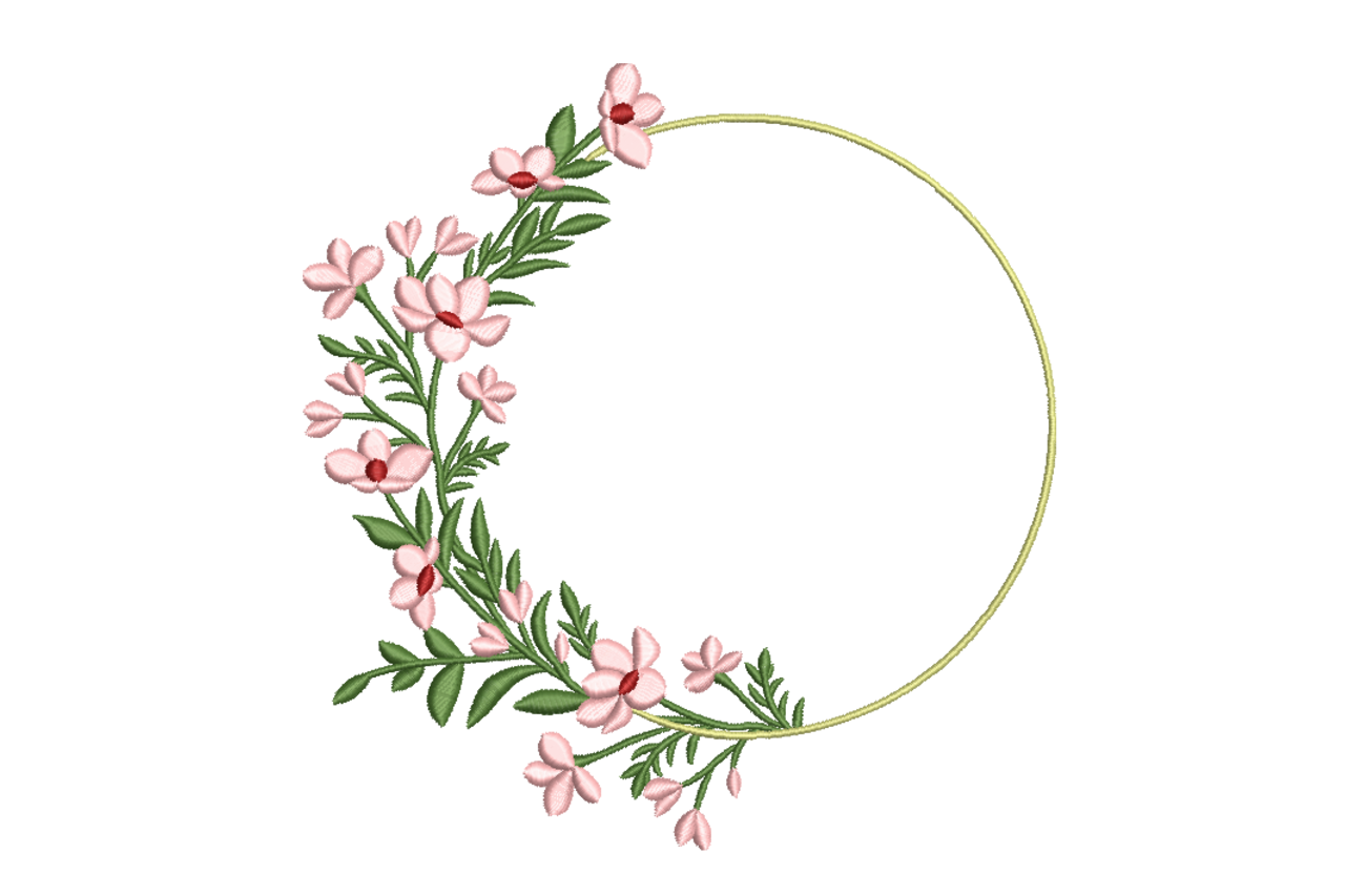 Floral Circle Frame