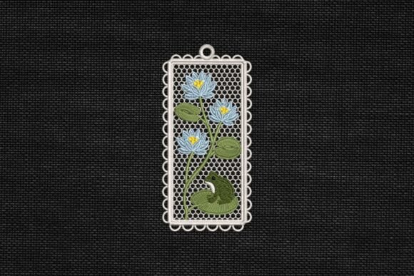 Frog and Blue Water Lilies FSL Rectangle