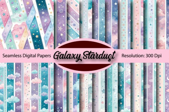 Galaxy Stardust Seamless Digital Paper