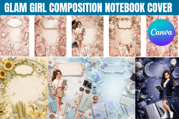 Glam Girl Composition Notebook Cover