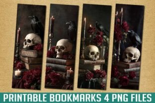Gothic Raven Skull Candle Bookmark PNG Graphic by ProCUT · Creative Fabrica