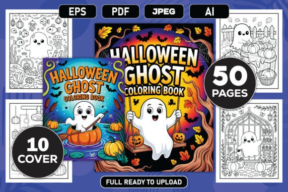 Halloween Ghost Coloring Book