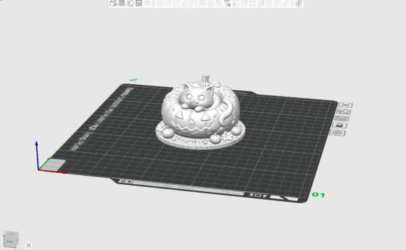 Pumpkin Cat 3D Model - Halloween STL Decor - Image 2