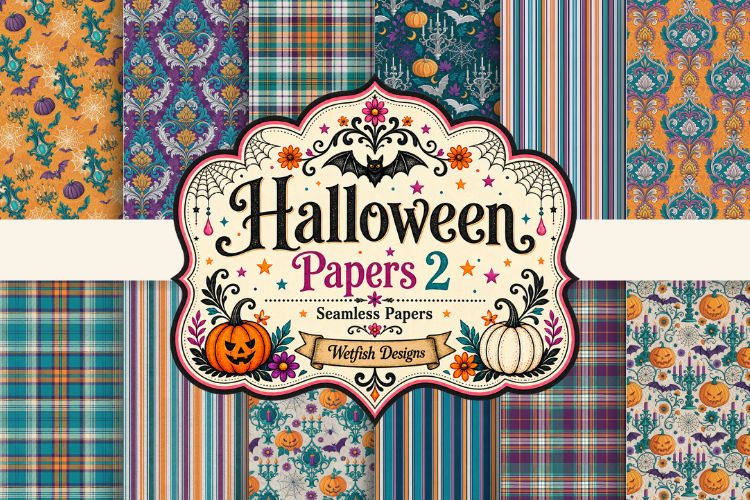 Halloween Seamless Papers & Patterns 2